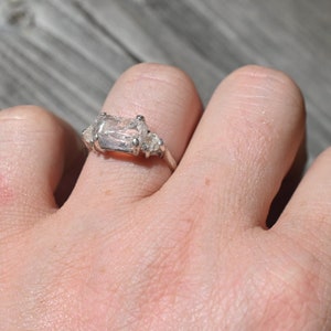Natural Diamond Ring, Raw Diamond Ring, Uncut Diamond Ring, Engagement Ring, Rough Diamond Ring, Art Deco Ring Raw Stone Rings, Gift for her