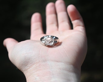 Mens engagement ring, raw stone rings for men, oval solitaire, size 9 10 11 12 anniversary  gift for woman gift American made