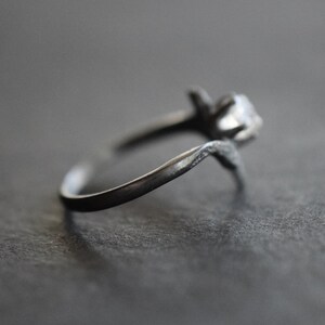 Unique Engagement Ring Art Deco Ring Raw Quartz Ring Uncut - Etsy
