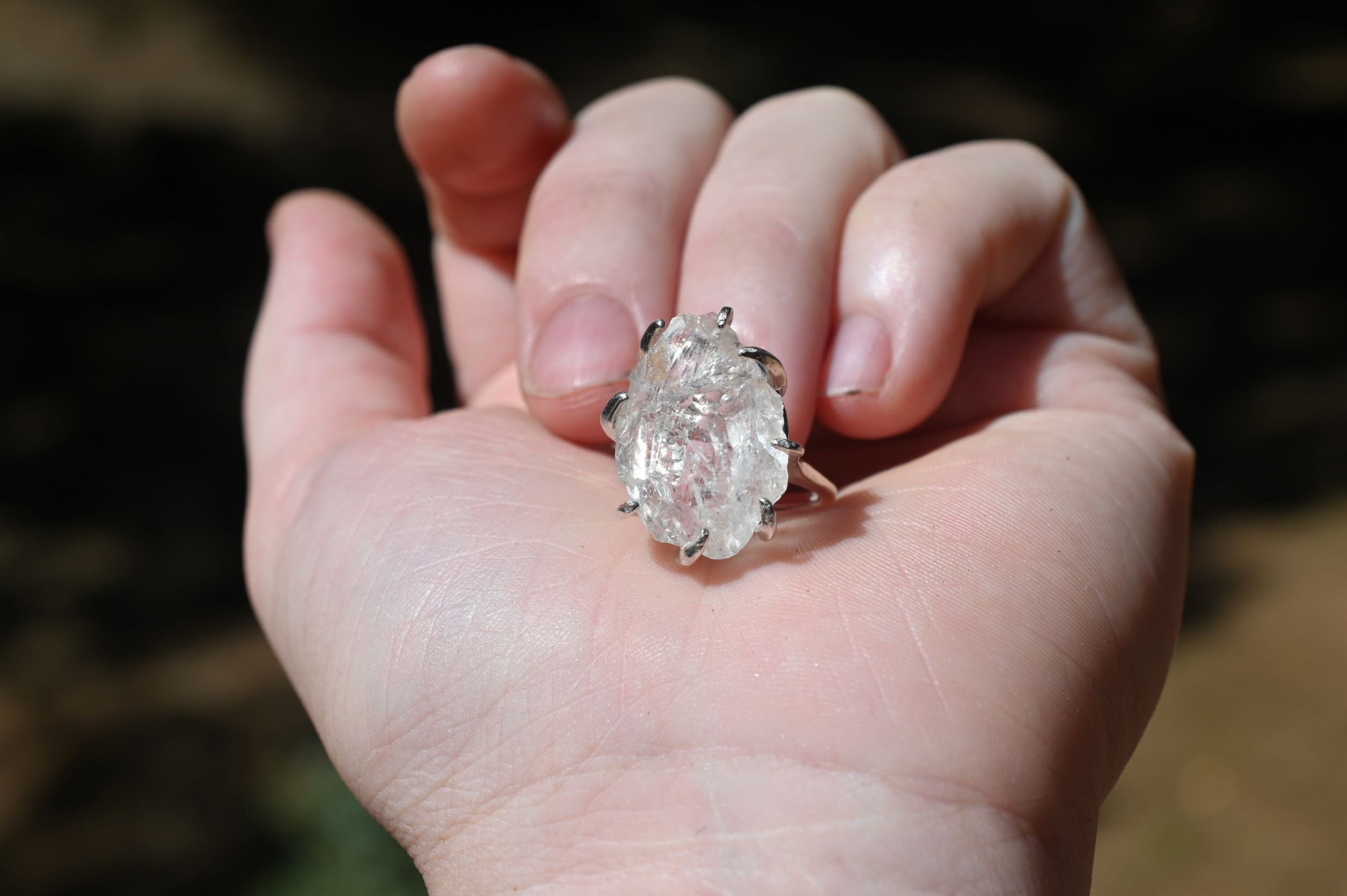 Raw Fire Opal Wedding Ring, Raw Diamond Wedding/Engagement Ring –  JadedDesignNYC