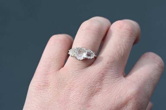 Rough Diamond Filigree Design Engagement Ring - Antique Style – A Second  Time