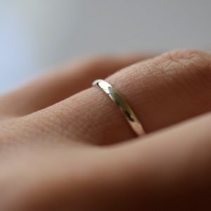 Simple silver wedding band, 2mm wide plain sterling silver ring for women or for men, anniversary gift size 3 4 5 6 7 8 9 10 11 12