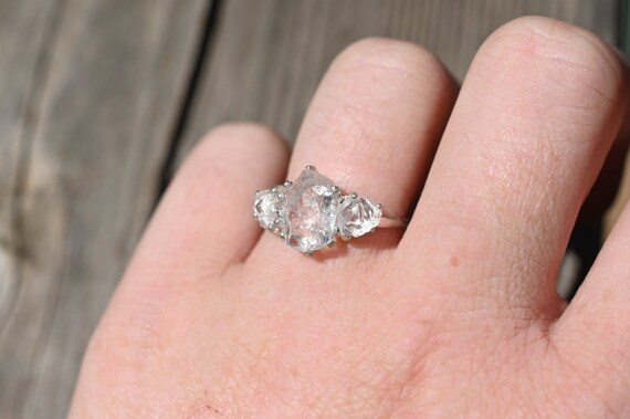 Etsy uncut diamond shop engagement ring