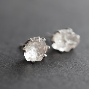 Raw Diamond Earrings, Rough Diamond Earring, Natural Diamond Earring, Wedding Earrings, Bridal Studs, Mothers Day Earrings, Hippy Boho Studs