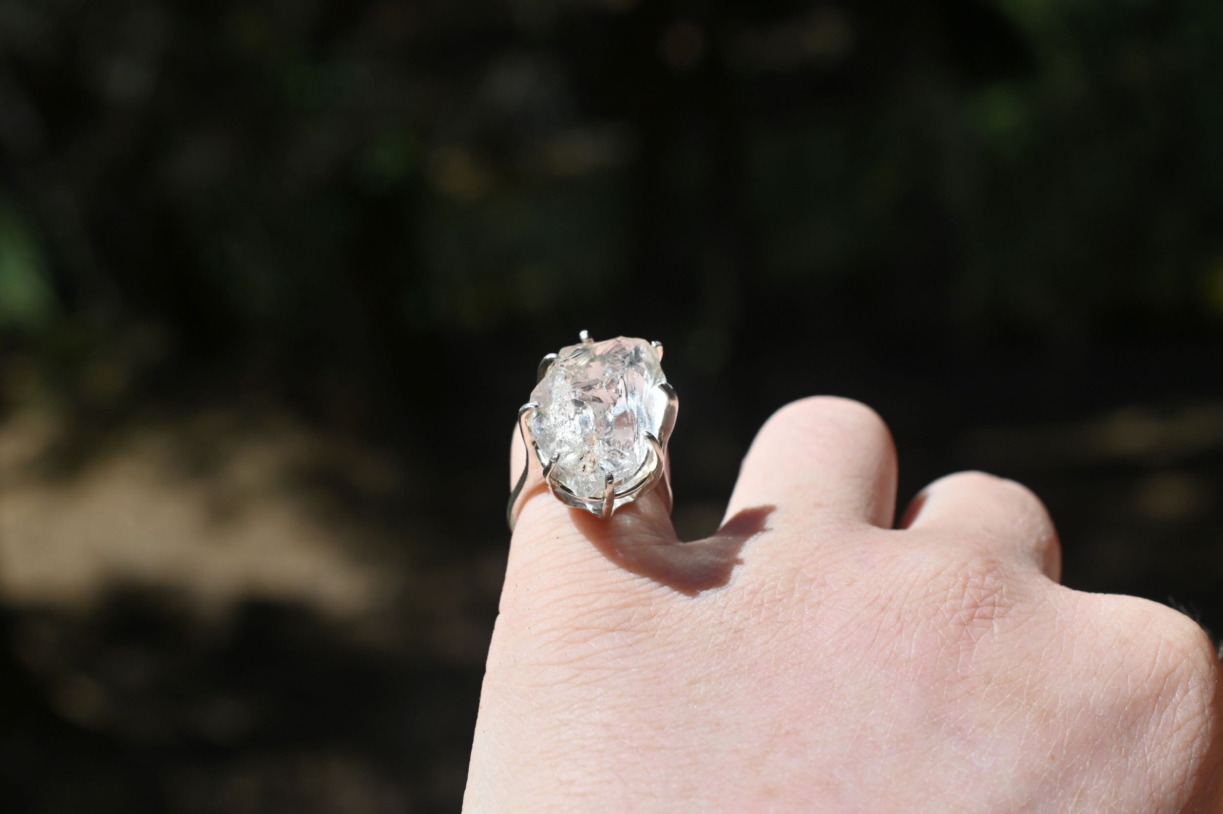 Timeless Raw Diamond Engagement Ring Rough Uncut Fashionable | Etsy