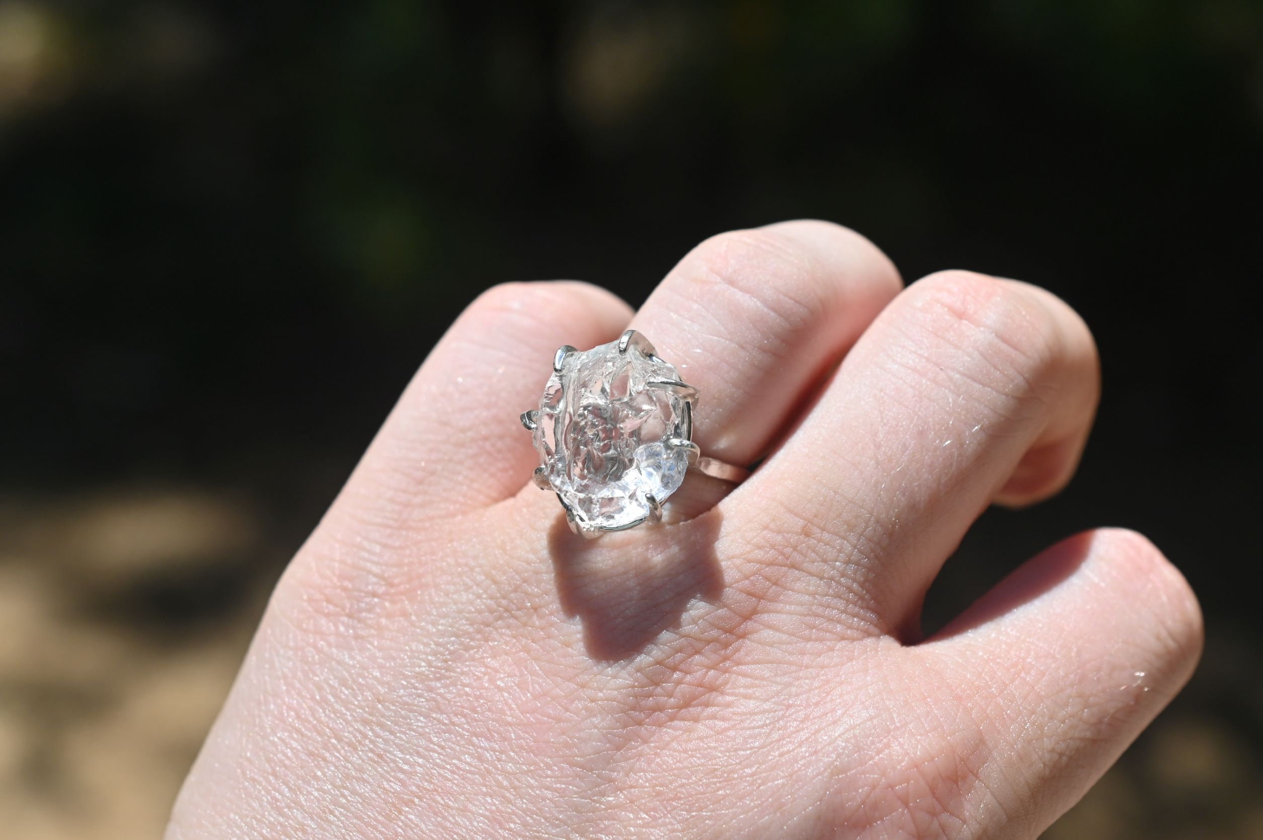 Simple Raw Diamond Engagement Ring Rough Diamond Wedding Band Etsy