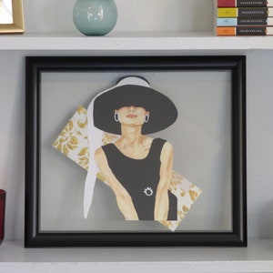 Watercolor/Paper Art - Audrey Hepburn, Breakfast at Tiffany&#39;s, Holly Golightly