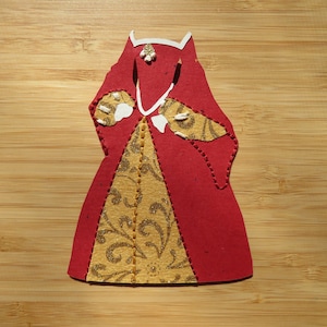 Watercolor/Paper Art/Embroidery - Young Queen Elizabeth I Dress