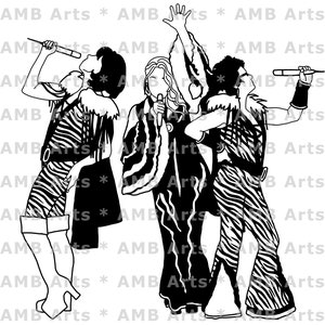 Donna y los Dynamos SVG/PNG Descarga digital - ¡Donna y los Dynamos de Mamma Mia! Diseño - Archivo para Cricut
