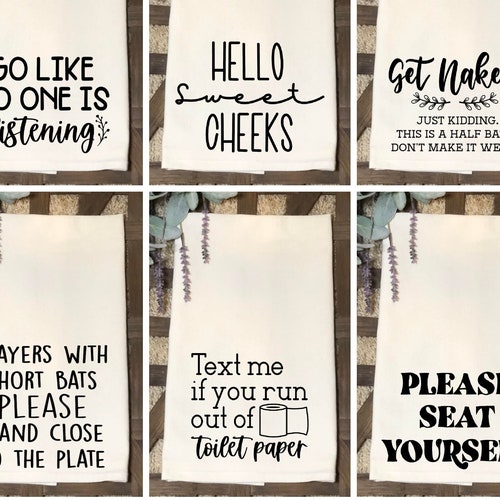 Funny Bathroom Hand Towel Bathroom Word Search Towel Etsy