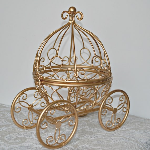 gold wire cinderella carriage