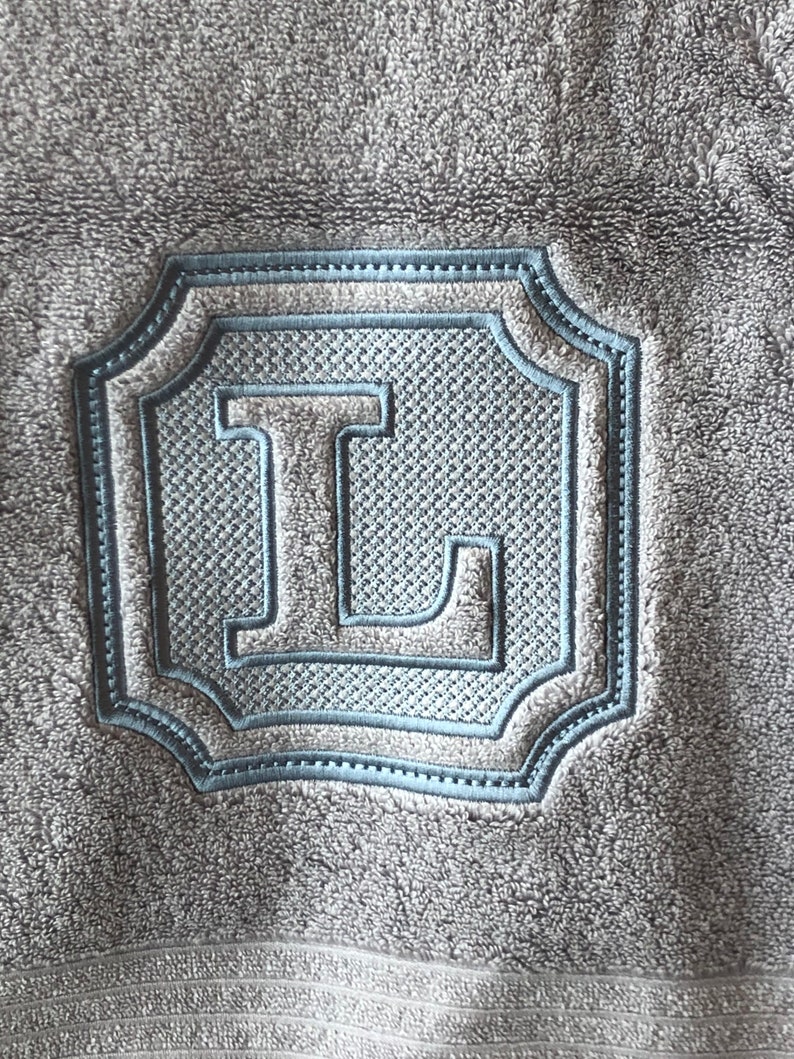Embossed Monogram Bath Towels Custom Embossed Plush Towel Etsy