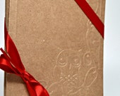 Owl Embossed Cards / Rustic Note Cards / Set of 6 Note Cards / Birthday Greetings