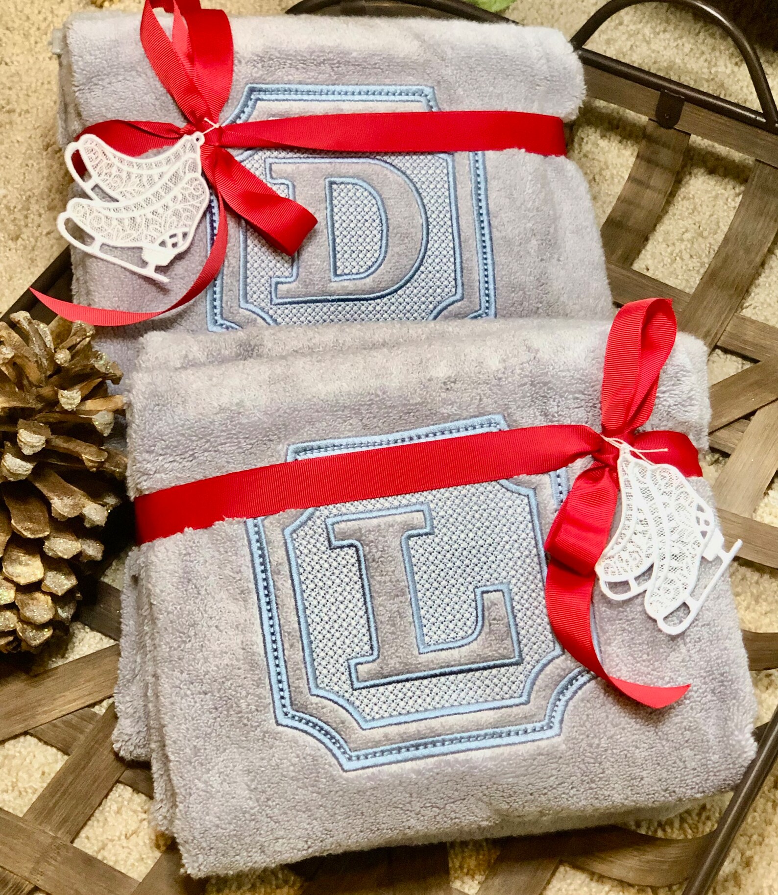 Embossed Monogram Bath Towels Custom Embossed Plush Towel Etsy