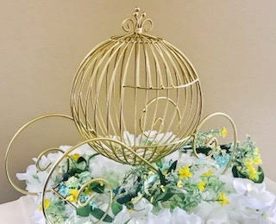 Gold Cinderella Carriage Fairytale Wedding Centerpiece Etsy
