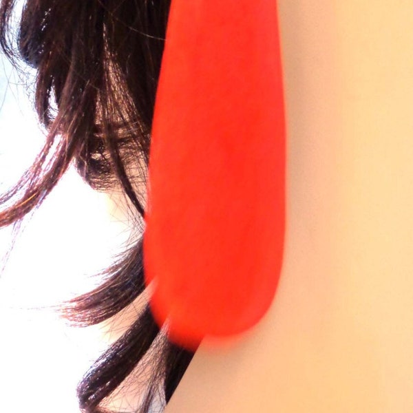 BOHEMIAN EARRINGS Long Earrings  Wood Earrings Red Earrings Lightweight 5.5 inch long