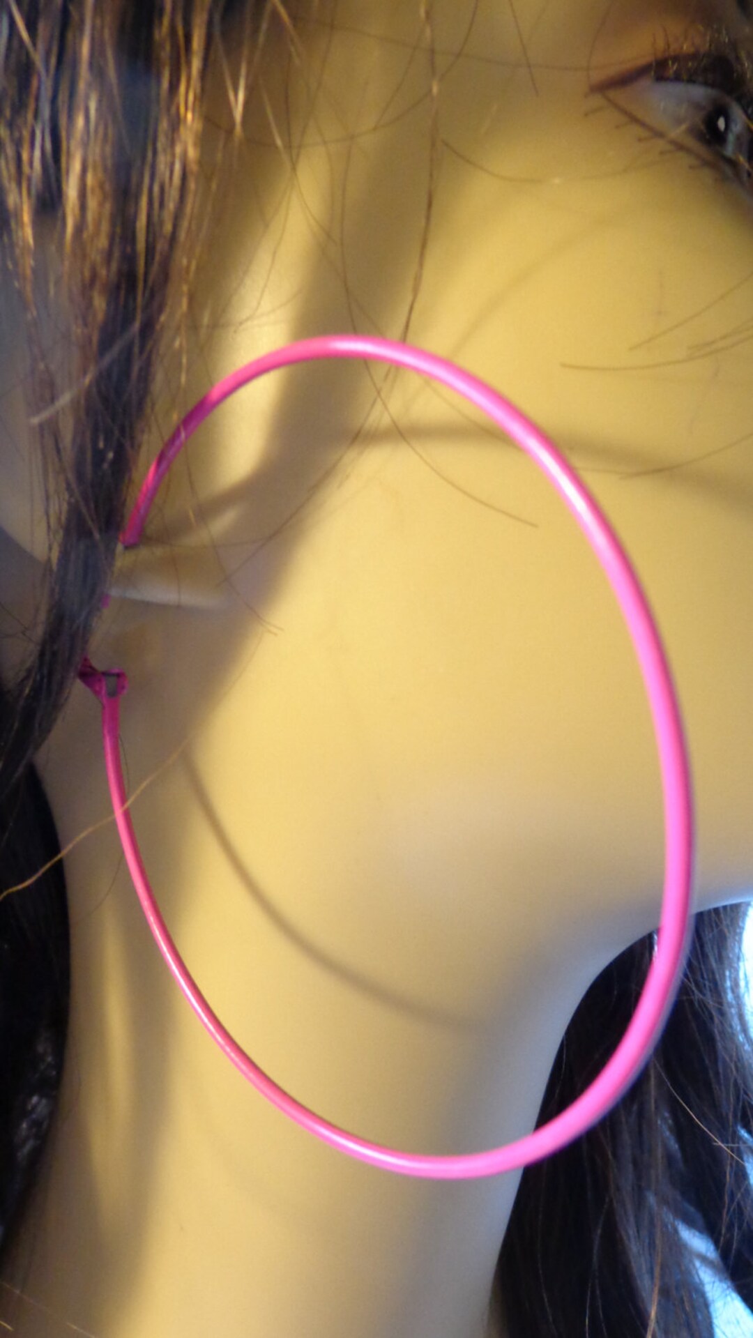 LARGE 3 Inch Hoop Earrings Classic Hoop Pink Hoop Earrings Etsy