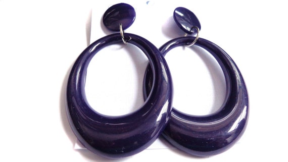 Purple on sale earrings hoops