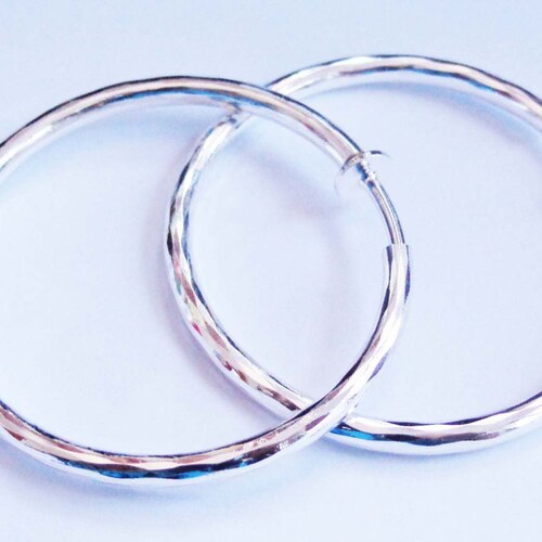 Clipon Earrings Hoop Earrings Rhodium Hoop Hypoallergenic Etsy