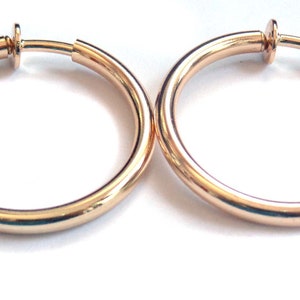 Clip-on Earrings Clip Hoop Earrings Silver Tone Hypo-allergenic 1 Inch Earrings Pipe Hoops - Etsy