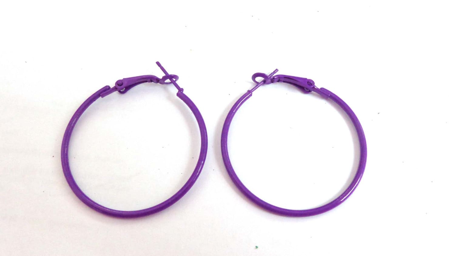 Purple outlet hoop earrings