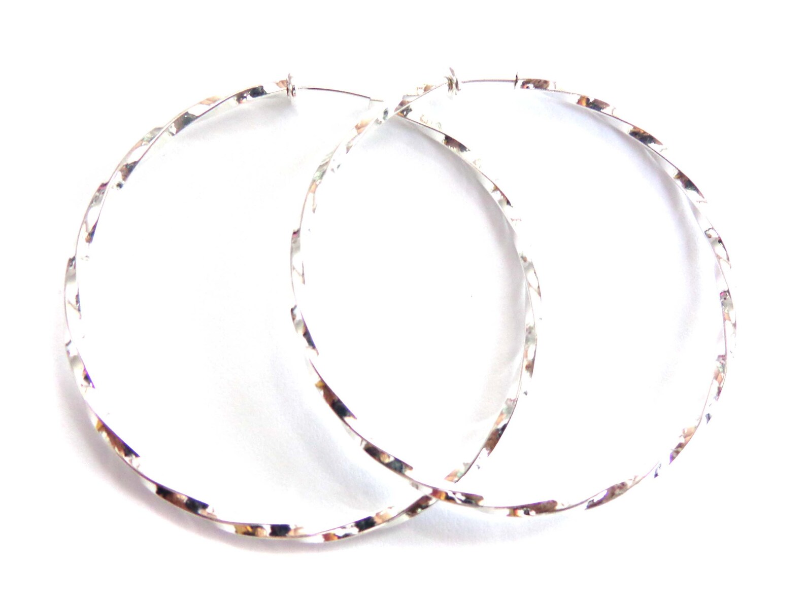 Clipon Earrings Hoop Earrings Twisted Hoop Silver or Gold Etsy