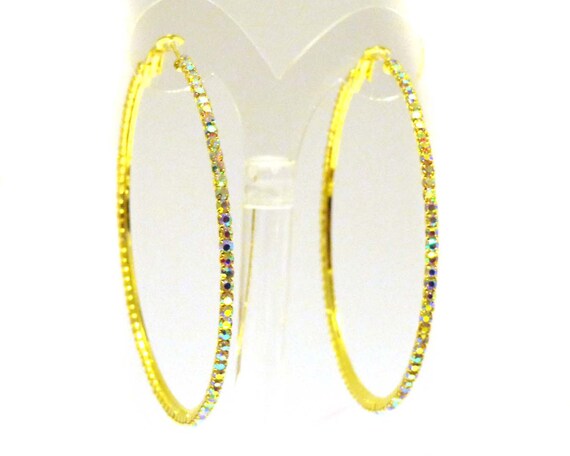 Rhinestone hoop cheap earrings wholesale