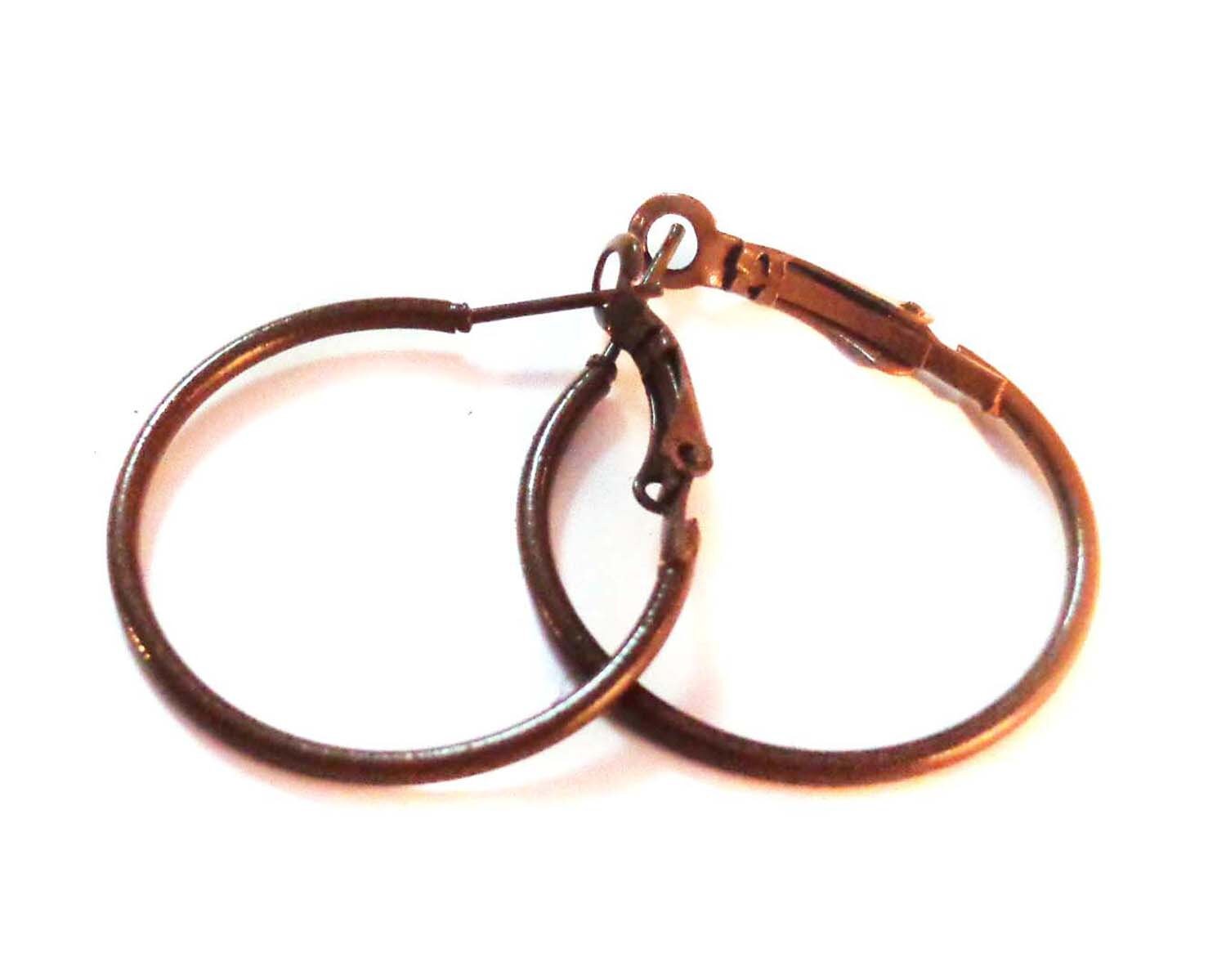 Brown hoop earrings deals