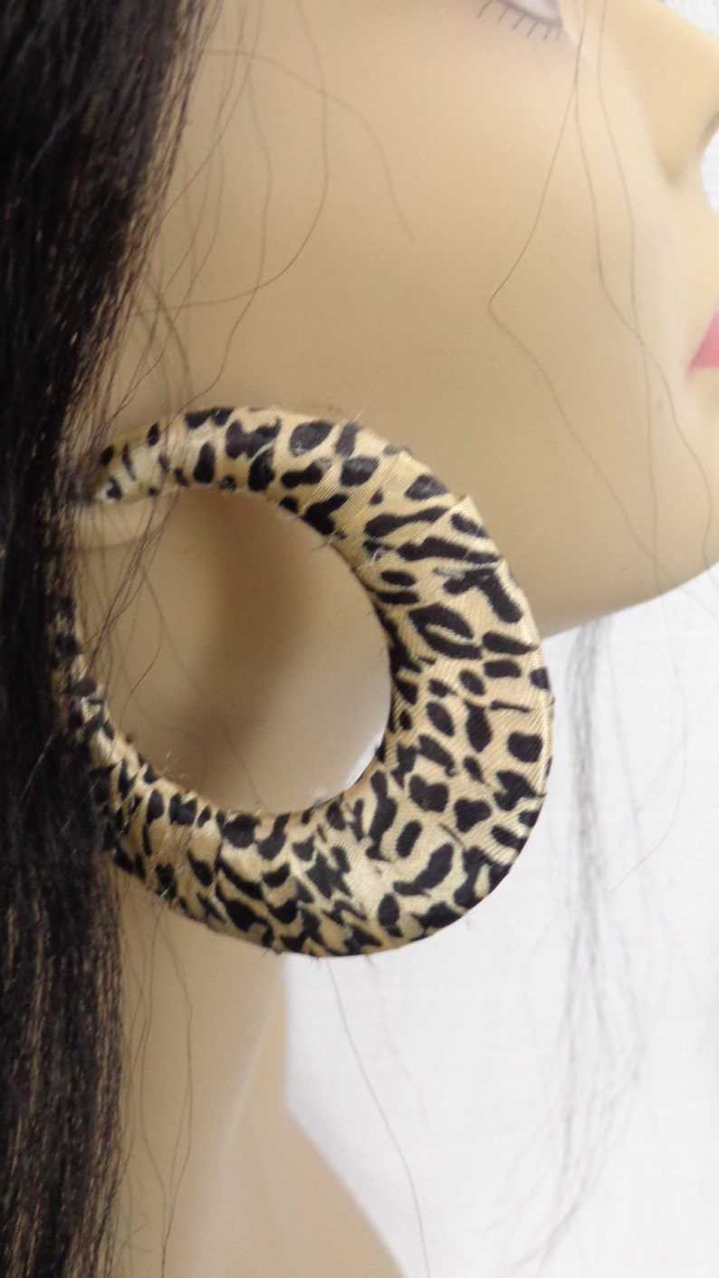 LARGE 2.5 inch Hoop Earrings Wide Hoop Lightweight Satin Etsy