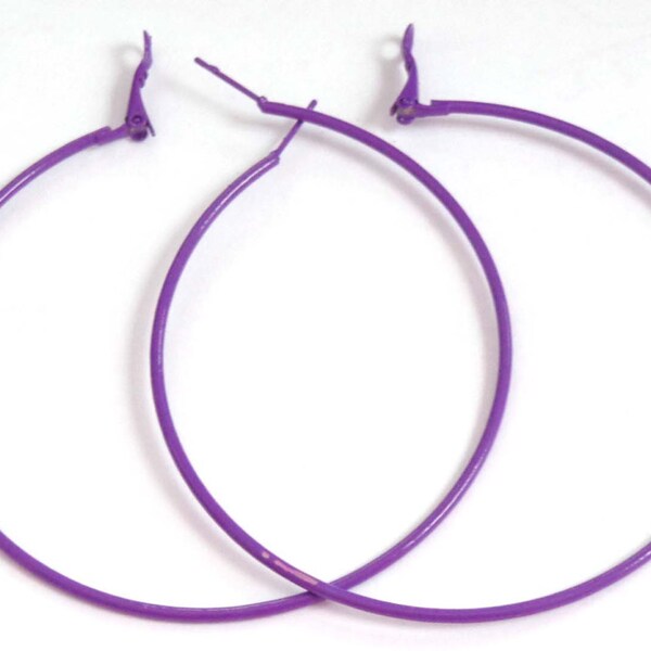 Purple Gold Earrings - Etsy