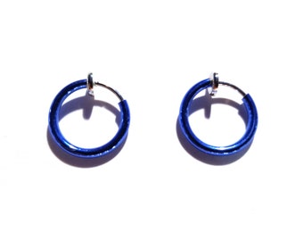 SMALL Clip-on Earrings Clip Hoop Earrings Assorted Colors Hypo-Allergenic 0.50 inch Hoops