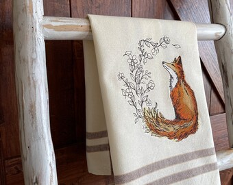 Fox Tea Towel, Fox Decor, Fox Lovers Gift