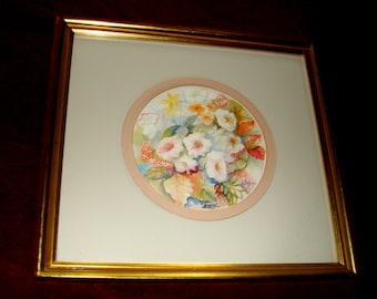 Signed Original Watercolor by Erne Flowers, Nicely framed and matted