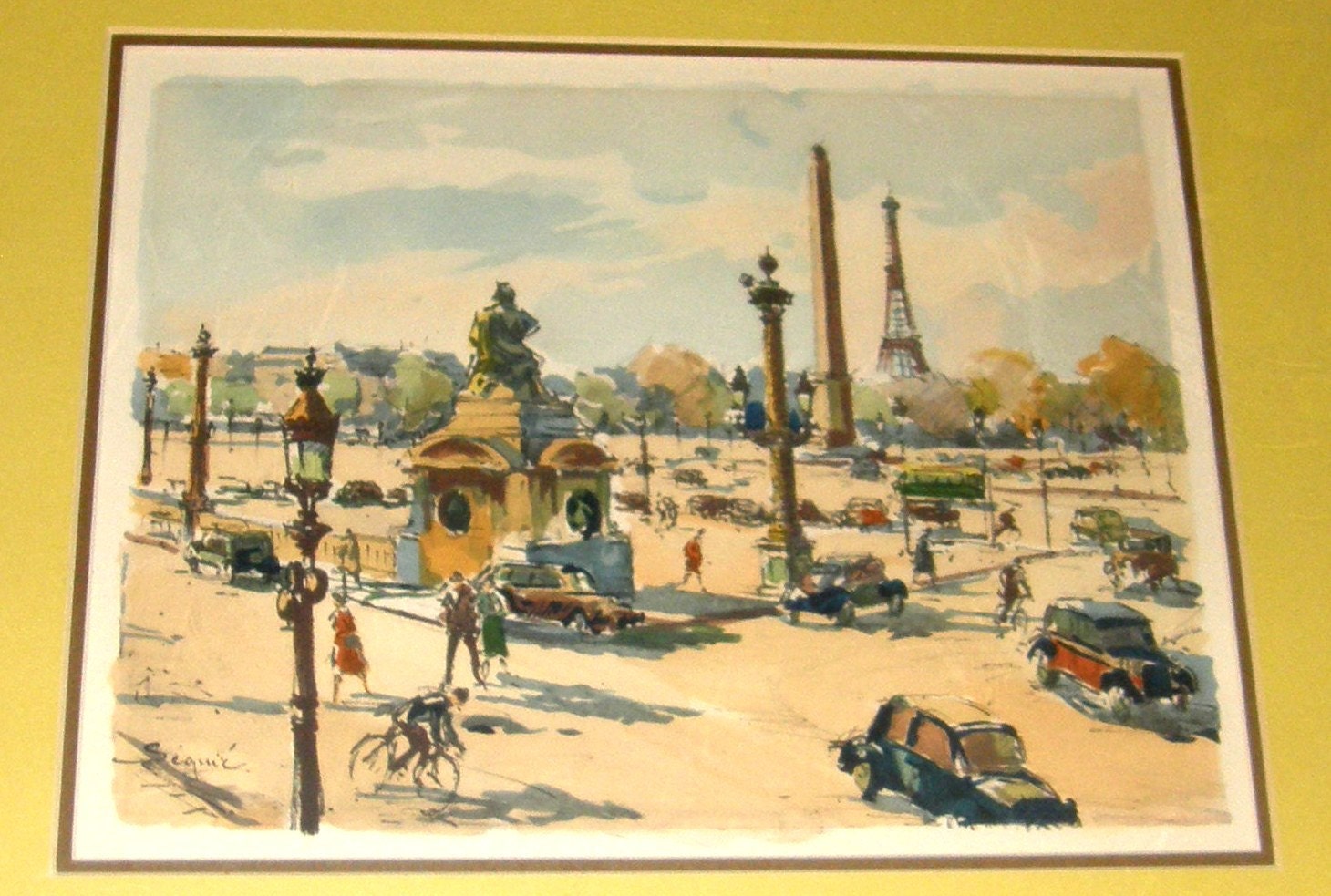 Original Vintage/Antique French Framed Watercolor Painting | Etsy