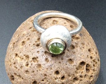 Turmalin Sterling Silber Nugget Ring