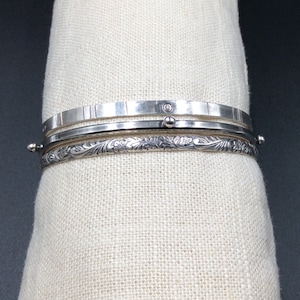 3 Sterling Silver Cuff Bracelets Set image 1