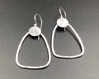 Sterling Silver Wire Teardrop Earrings