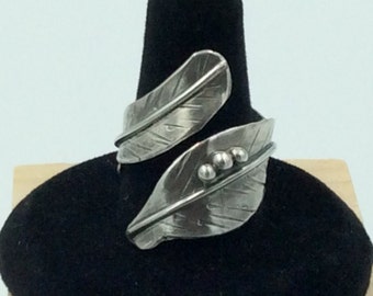 Feather Wrap Ring in Sterling Silvler