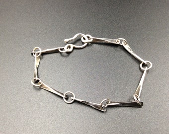 Twisted Stick Silver Bracelet.