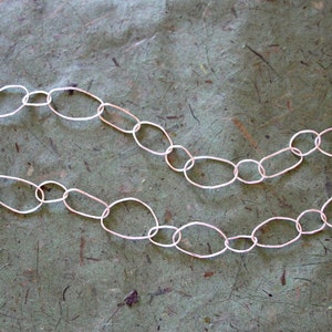 Sterling Silver Organic Circle Link Necklace image 2
