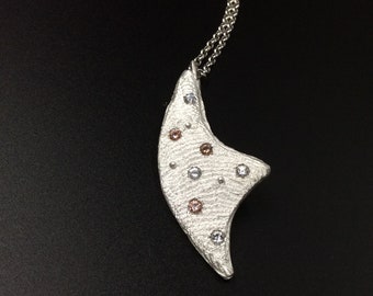 Sterling Silver Necklace Pendant with stones