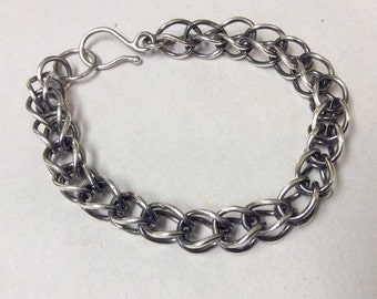 Heavy Sterling Silver Chain Link Bracelet