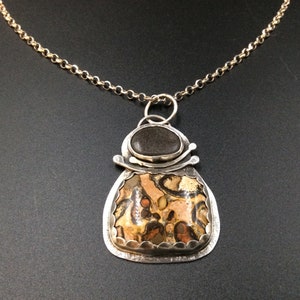 Leopardskin Jasper Sterling Silver Necklace and Pendant