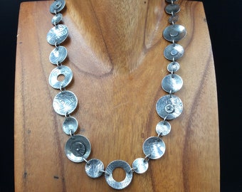 Sterling Silver Disc Necklace