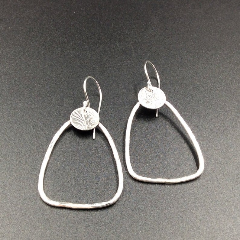Sterling Silver Wire Teardrop Earrings image 1
