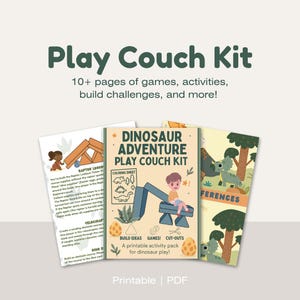 Dinosaur Play Couch Kit | Printable Activities & Games for Nugget Couch