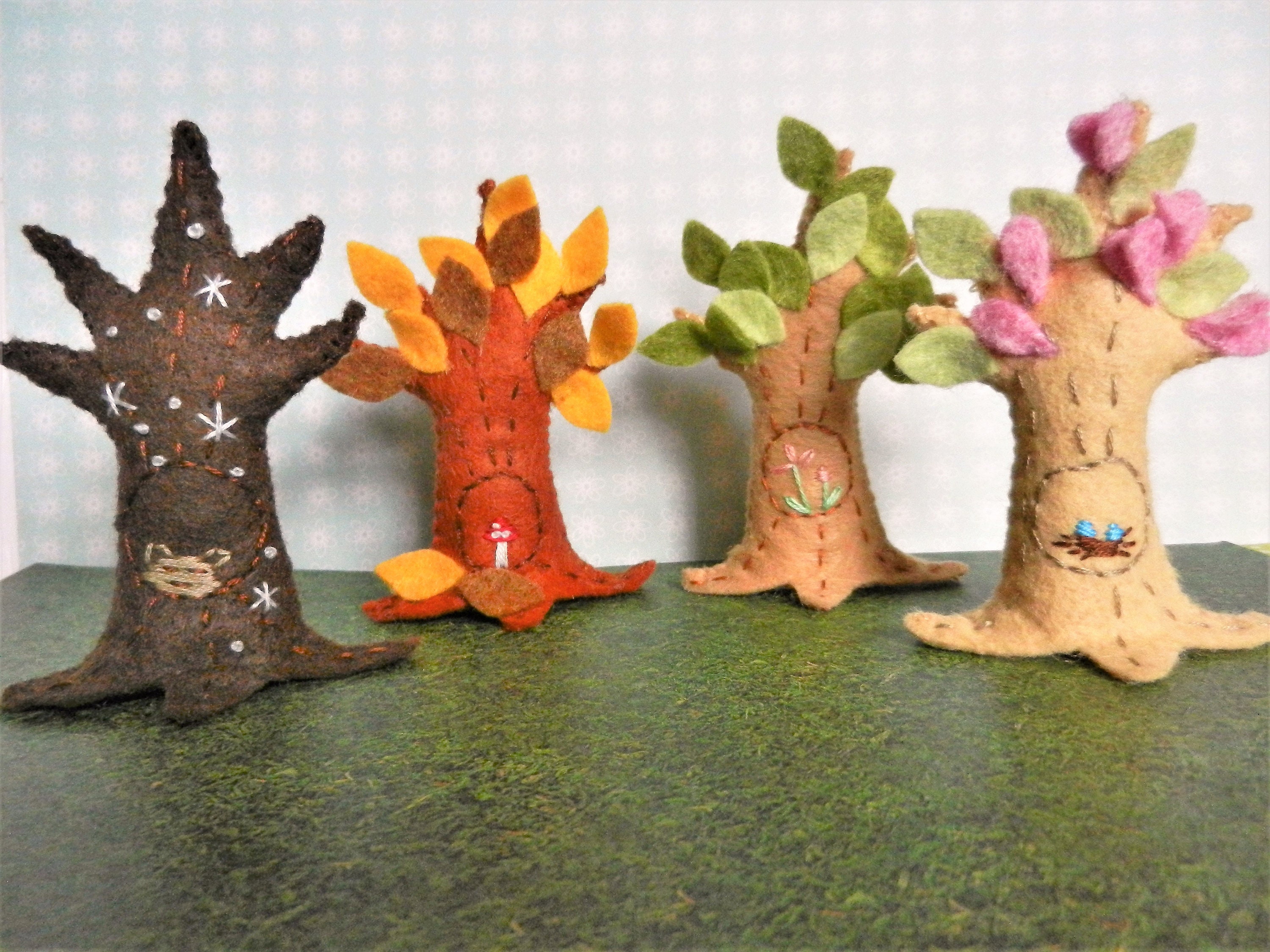 Felt Mini Seasons Little Trees Plushies by LittleDear