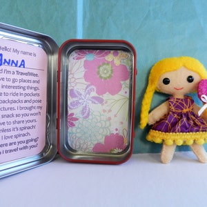 Altoid Tin Mini Felt Doll Travel Toy Pocket Pal