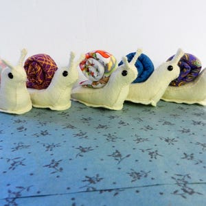 Felt Garden Woodland Snail Softie Plushie image 3