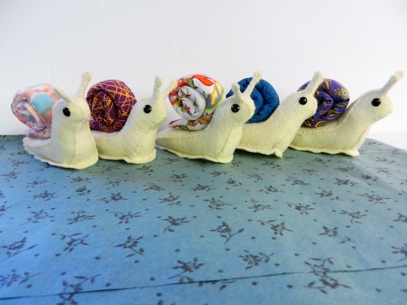 Felt Garden Woodland Snail Softie Plushie image 3